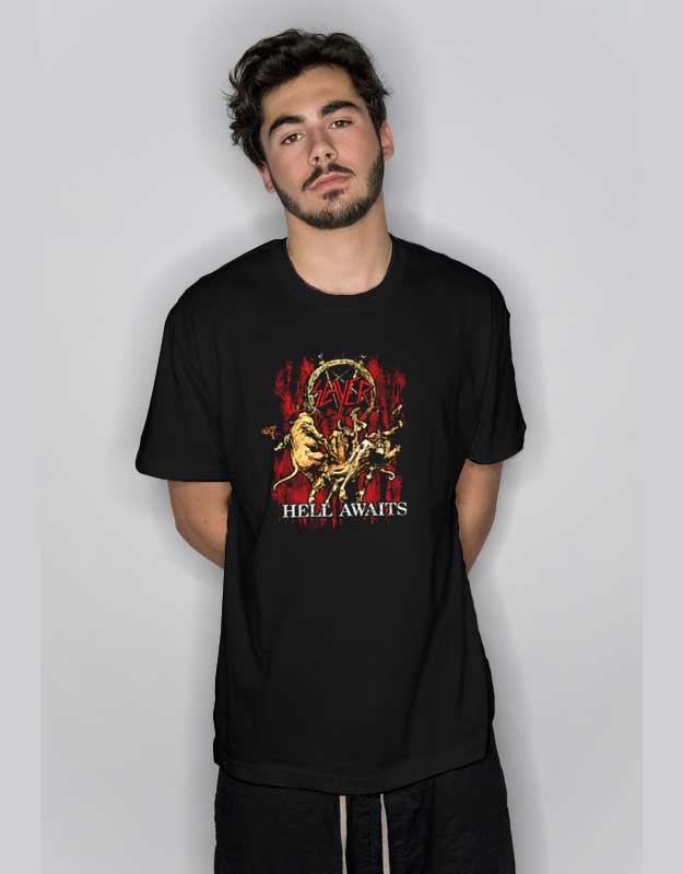 Slayer Hell Awaits T Shirt Custom T Shirts