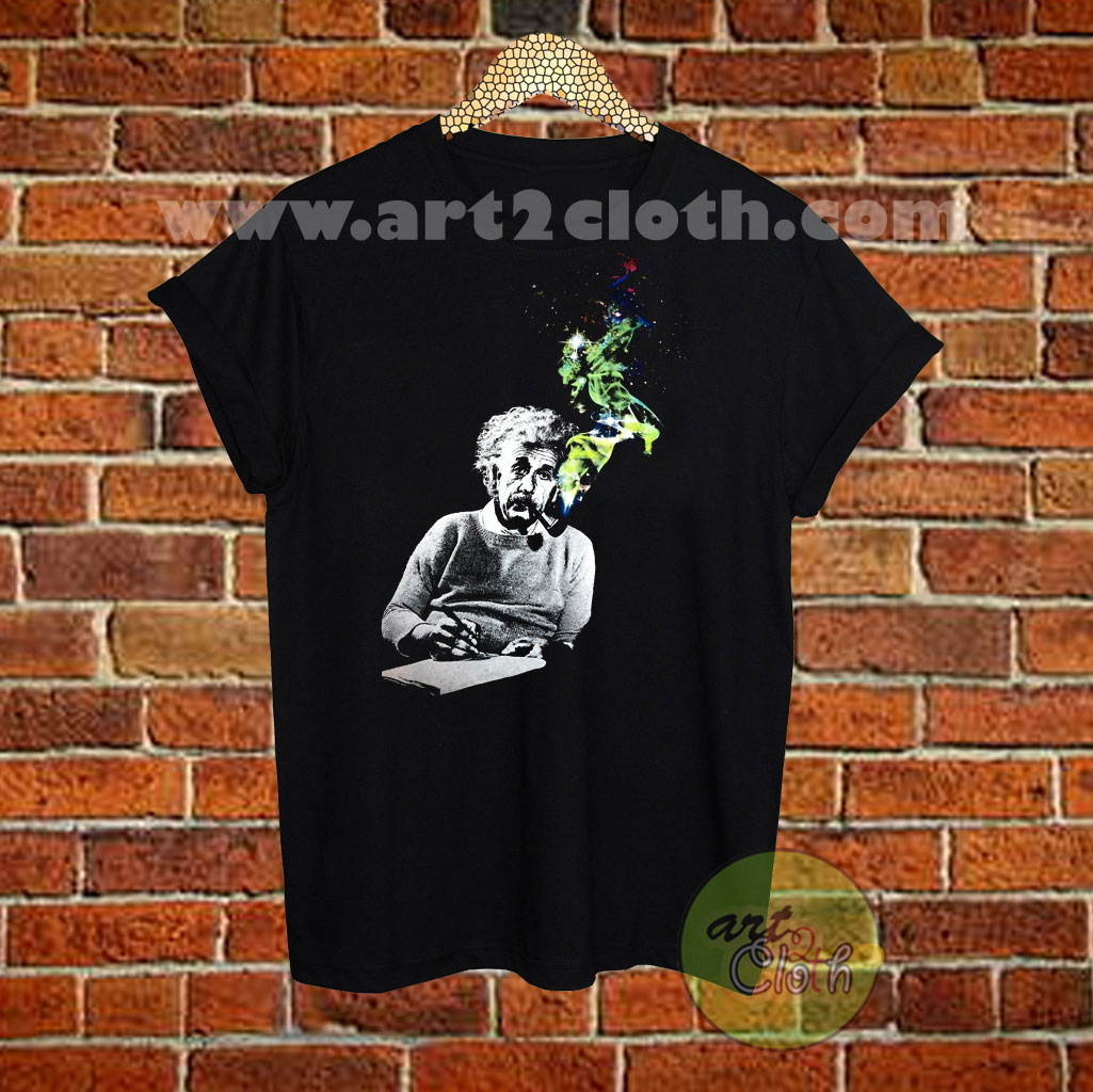 albert einstein smoking shirt