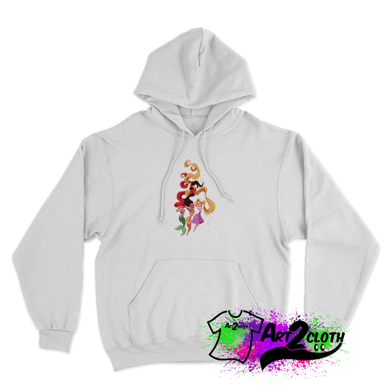 Ariel Rapunzel and Pocahontas Disney Princess Hoodie - Custom Hoodies ...