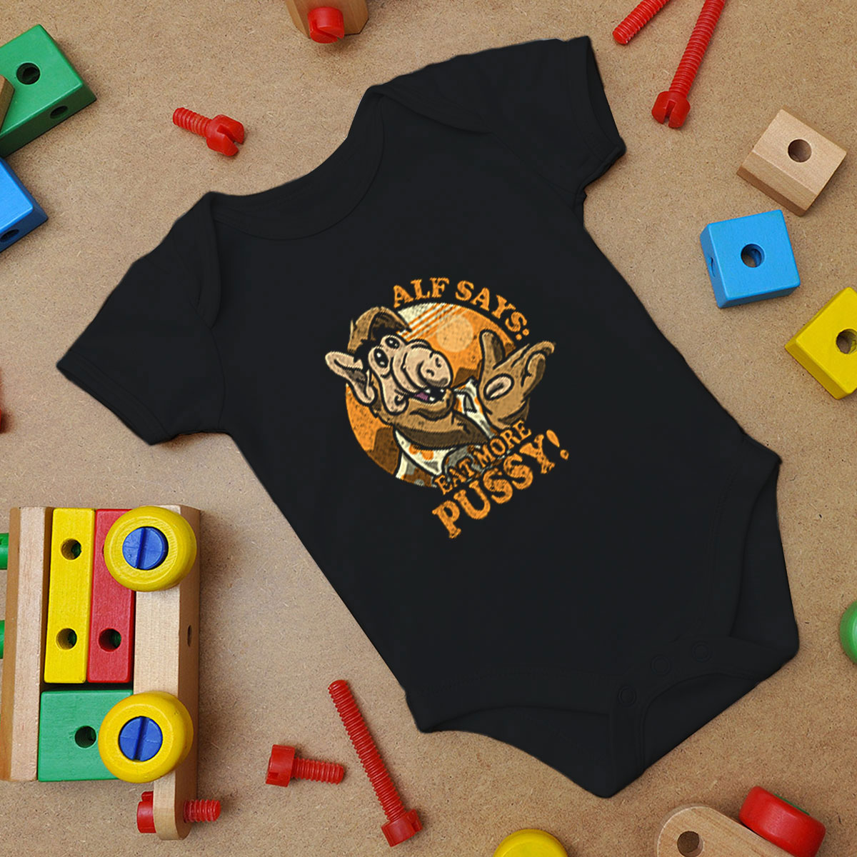 Alf Say Eat More Pussy Baby Onesie - Custom Baby Onesies Design |  Art2cloth.com